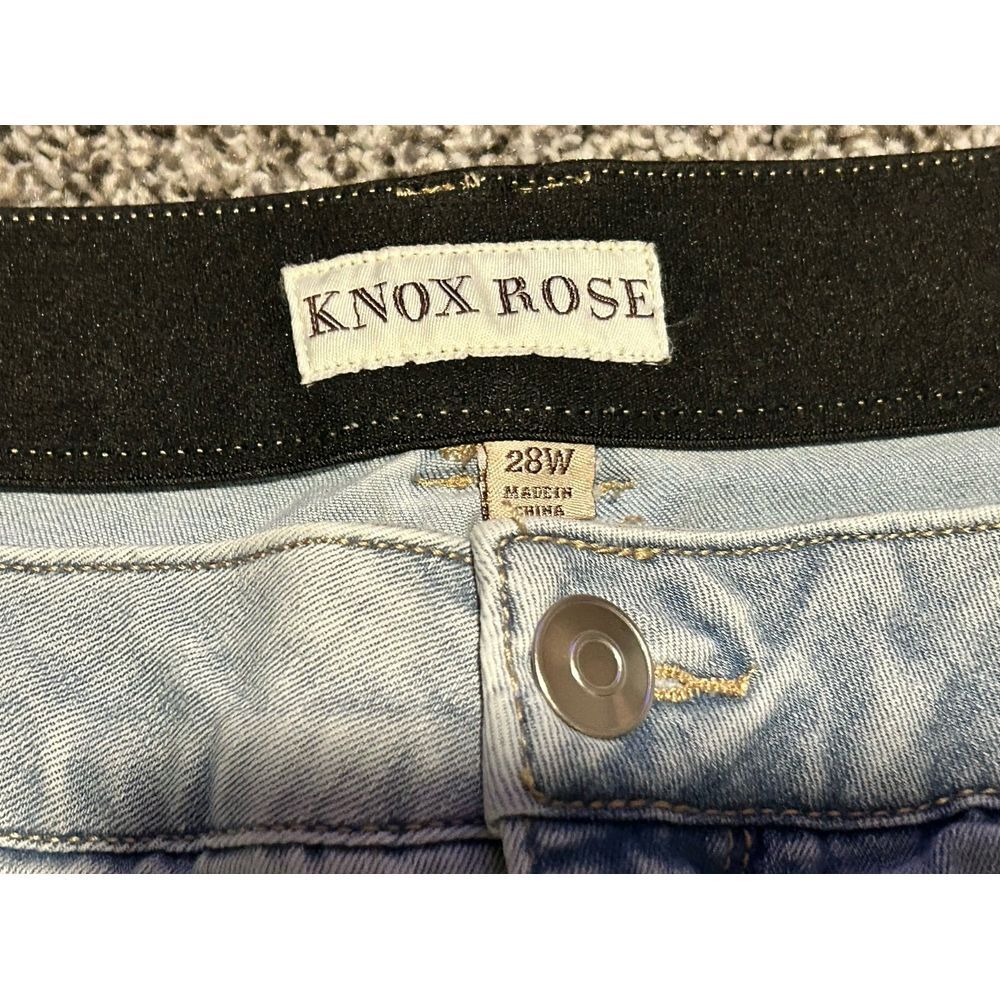 NWT Knox Rose jeans size 28W Capri denim embroidered trim - Picture 5 of 5